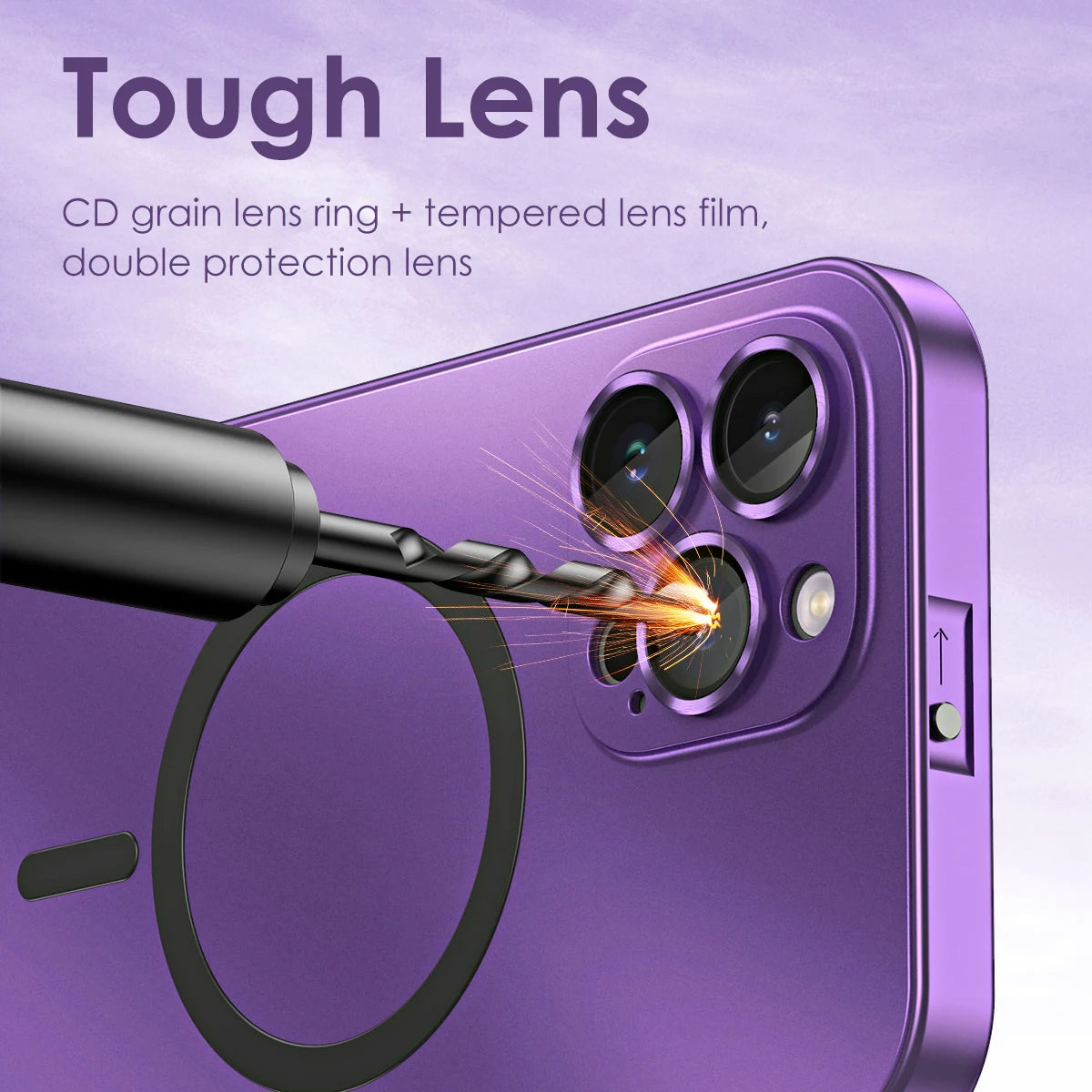 Aluminum Metal Frame Magnetic Case Iphone 13 12 14 15 16 17 Pro Max Magsafe Wireless Charging Lens