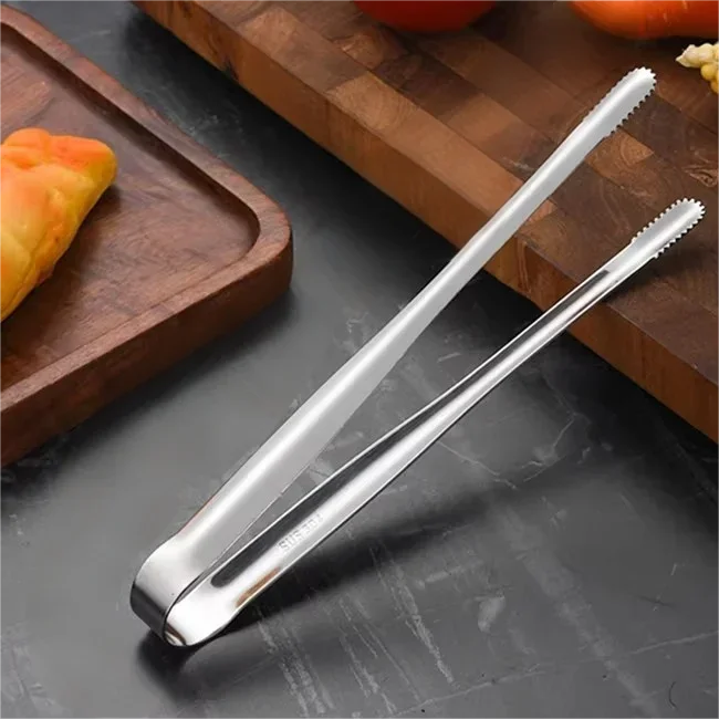 Super Grip Non-Slip Kitchen Tongs - Wide-Tip Stainless Steel Design Effortless Cooking