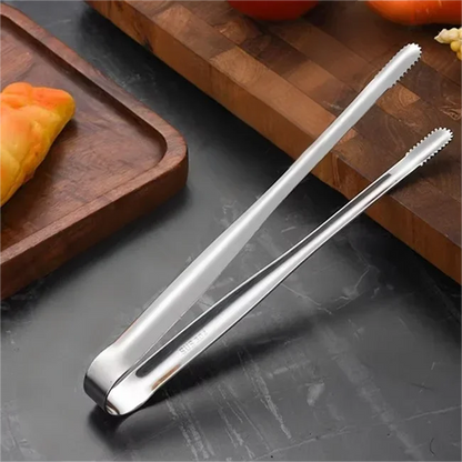 Super Grip Non-Slip Kitchen Tongs - Wide-Tip Stainless Steel Design Effortless Cooking