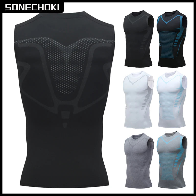 Men's Compression Sleeveless Gym Tank Top Quick Dry