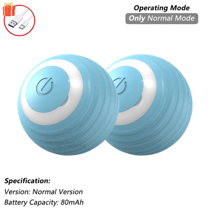 Interactive Cat Ball Toy – Automatic Rolling Ball with Plush Cover & Tail