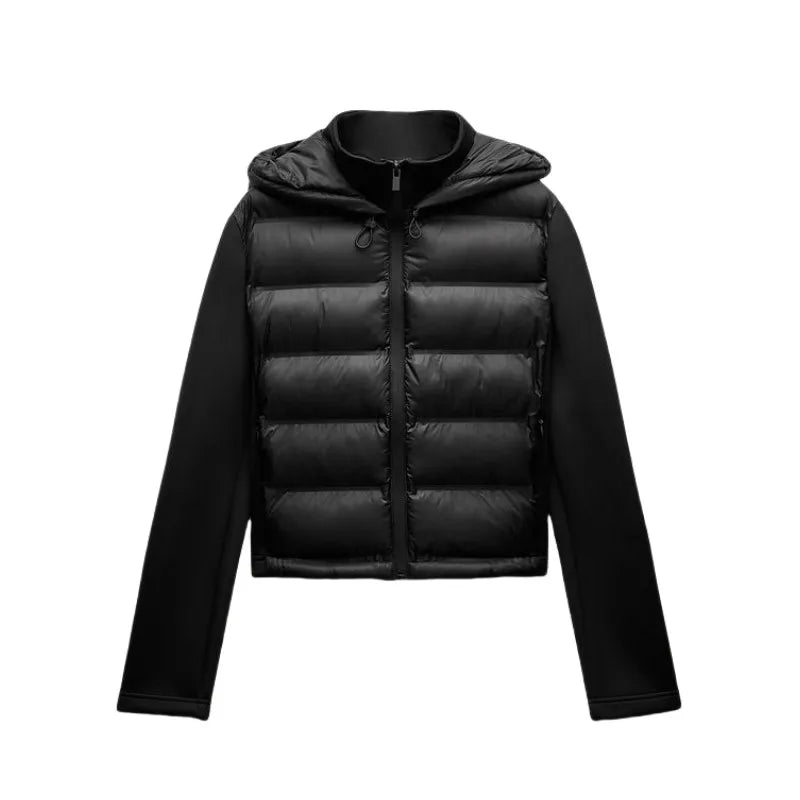 Women's Hooded Down Jacket – Lightweight Warm Zip-Up Sports Coat