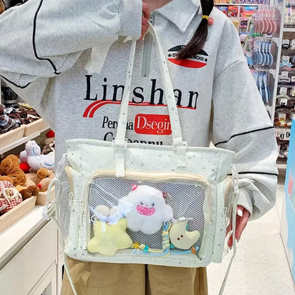 Ita Bag Transparent Window Tote – Y2K Kawaii Crossbody Shoulder Bag