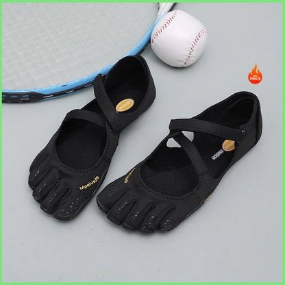Five Toe Barefoot Shoes Women Minimalist Flats with Ankle Strap