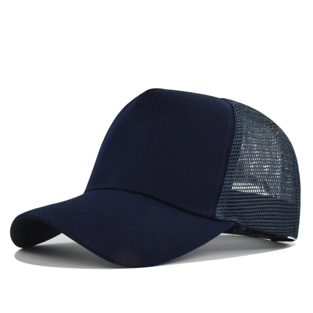Custom Logo 5-Panel Mesh Trucker Baseball Cap – Men & Women
