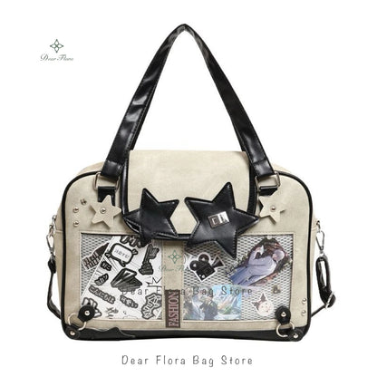 Ita Bag Y2K Star Transparent Pocket Crossbody – Lolita DIY Display Shoulder Bag