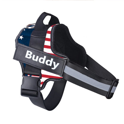 Personalized No-Pull Dog Harness – Reflective Breathable Vest for Small to Large Dogs