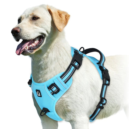 No Pull Dog Harness – Adjustable Soft Padded Vest with Control Handle