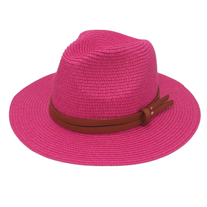 Straw Panama Sun Hat – Wide Brim Unisex Beach Hat
