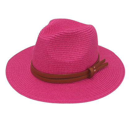 Straw Panama Sun Hat – Wide Brim Unisex Beach Hat