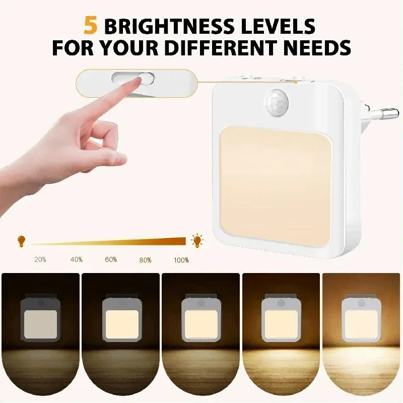 Night Light Motion Sensor Led Eu Us Plug Lamps Children S Night Light Wireless Lamp Bedside Table