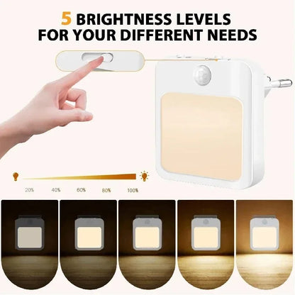 Night Light Motion Sensor Led Eu Us Plug Lamps Children S Night Light Wireless Lamp Bedside Table