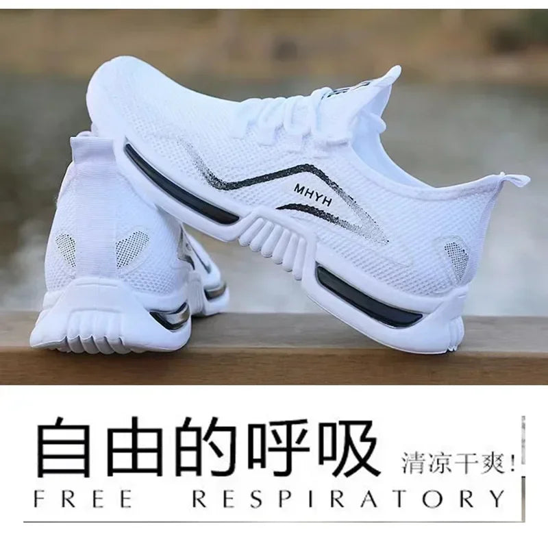Men's Slip-On Sneakers – Breathable Mesh Running Sport Shoes
