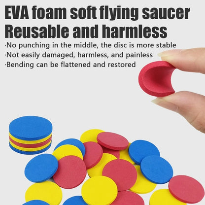 Flying Saucer Cat Toy Gun with 15 EVA Discs – Interactive Pet Toy