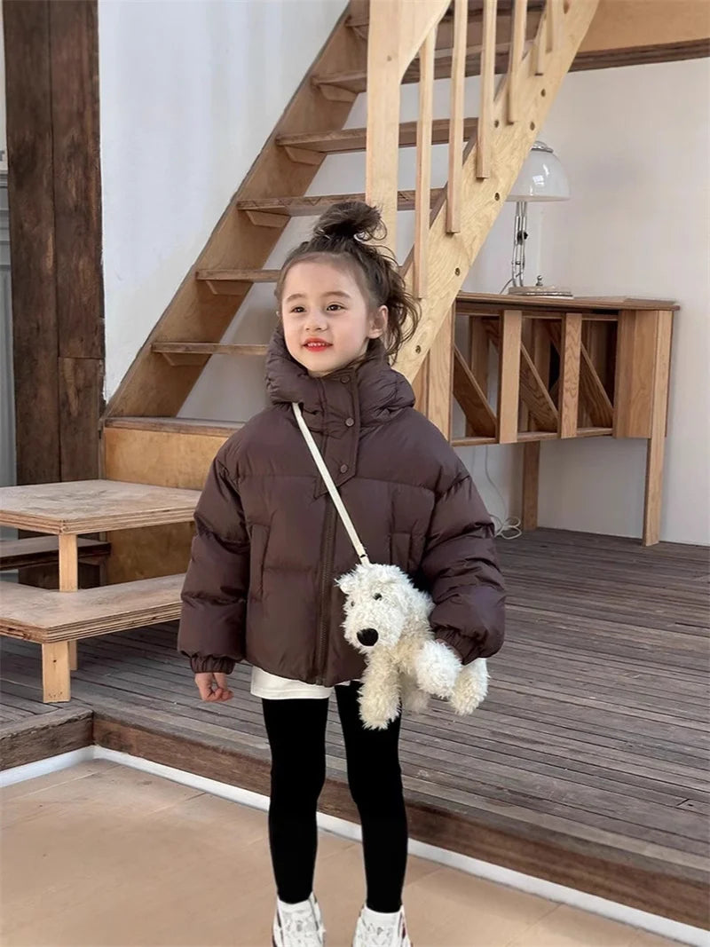 Kids Winter Puffer Down Coat – Warm Hooded Jacket for Boys & Girls