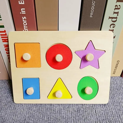 Wooden Montessori Puzzle Toy for Toddlers Ages 1-3