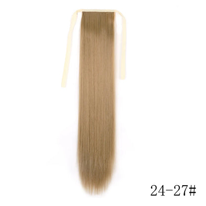 Wrap Around Ponytail Extension – Long Straight Synthetic Clip-In