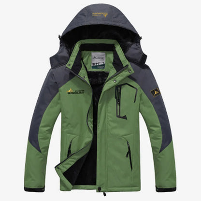 Men's Winter Parka Hooded Jacket – Thick Fleece-Lined Windproof Coat