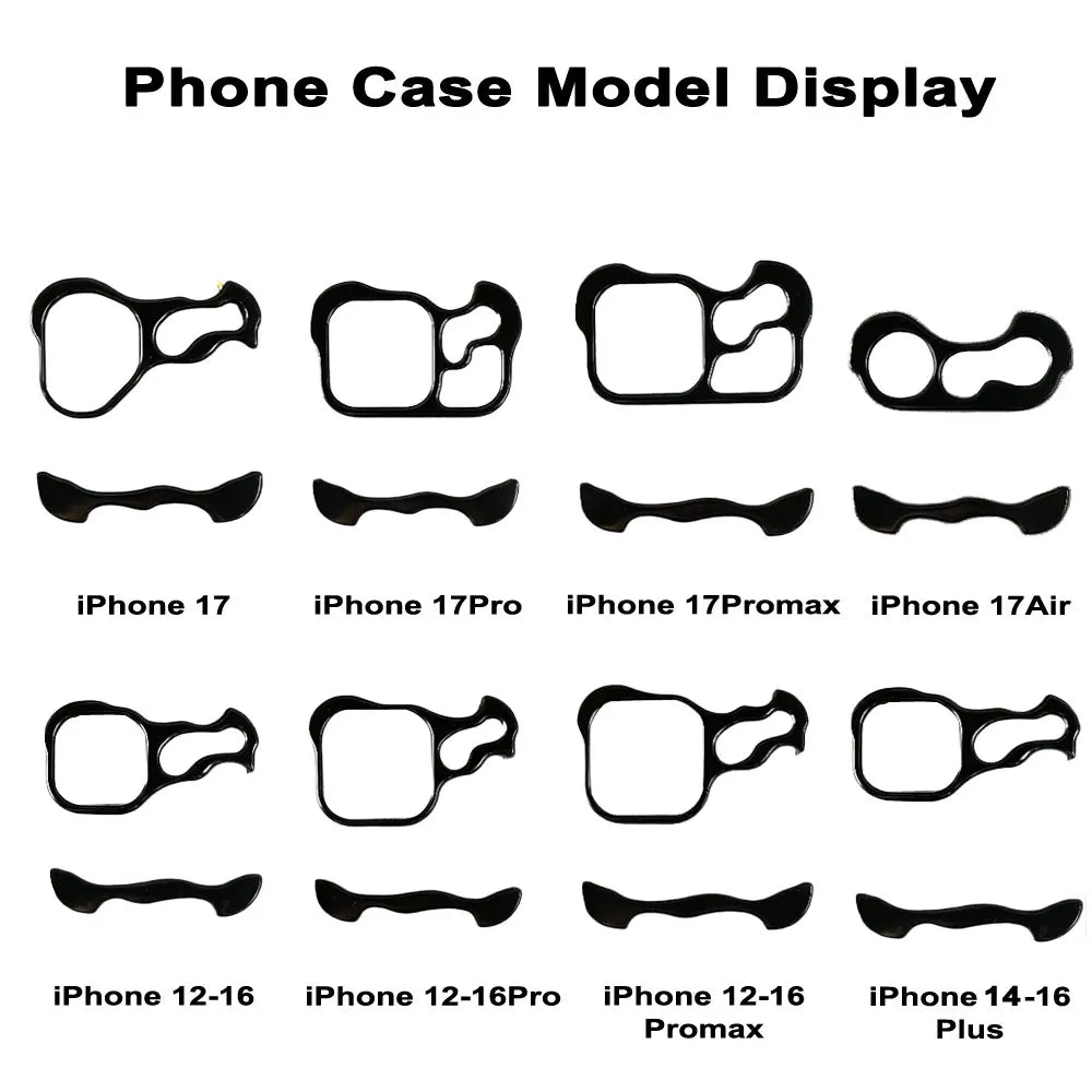 Irregular Metal Bumper Phone Case Iphone Air 13 14 15 16 17 18 Pro Max Plus Lens Film Protect Bare