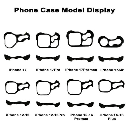 Irregular Metal Bumper Phone Case Iphone Air 13 14 15 16 17 18 Pro Max Plus Lens Film Protect Bare