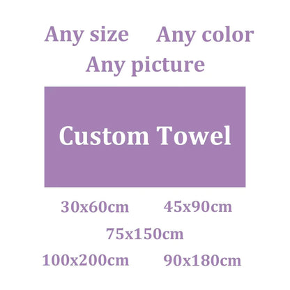 Custom Printed Towel – Any Size, Color & Picture
