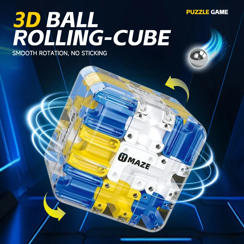 3D Maze Ball Rolling Cube Fidget Toy