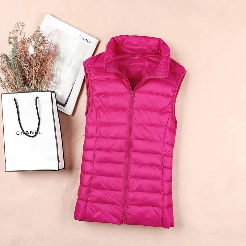 Women's Lightweight Puffer Vest – Sleeveless Down Waistcoat