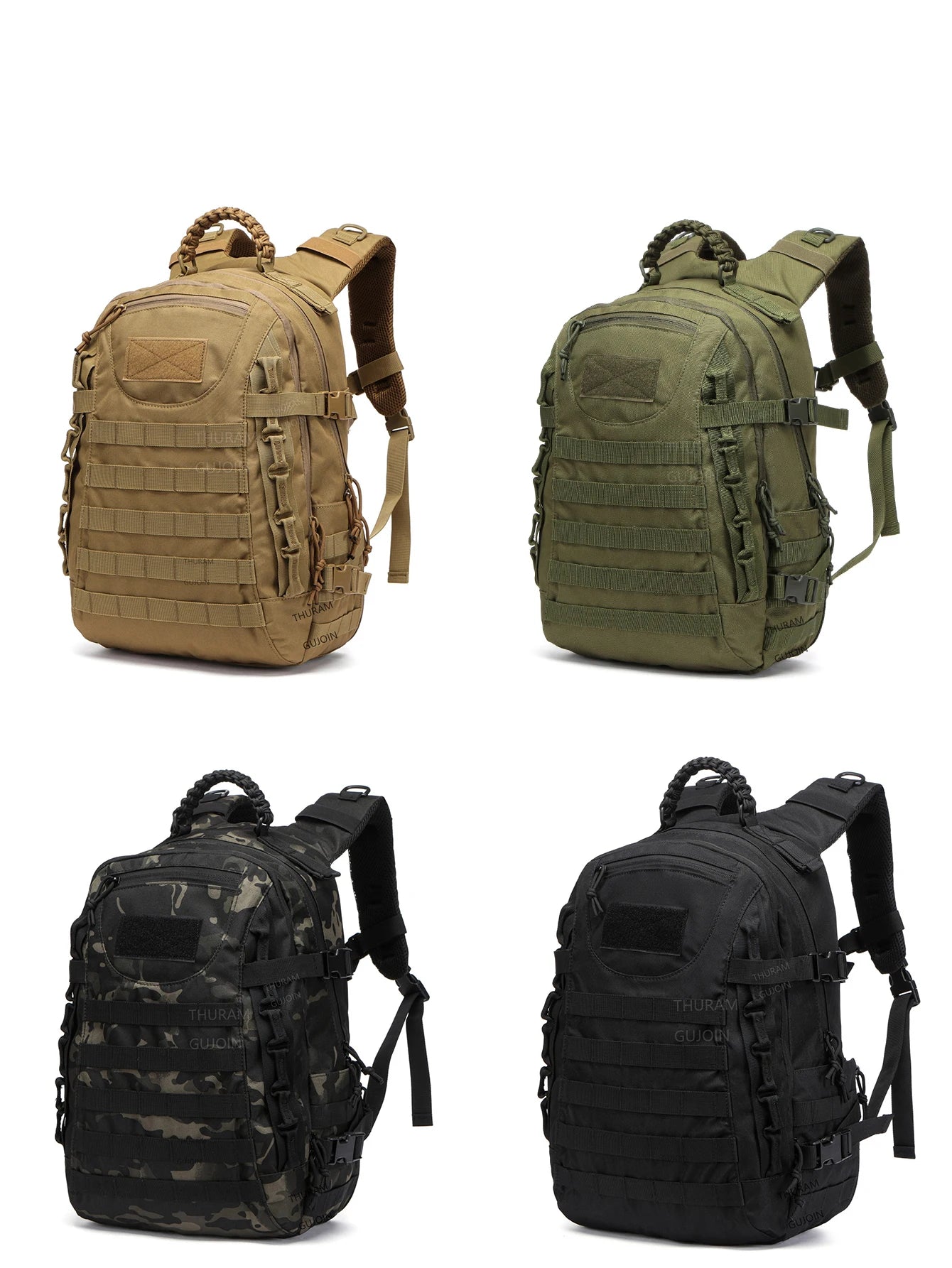 Tactical Backpack 38L – Waterproof Hiking & Bug Out Bag