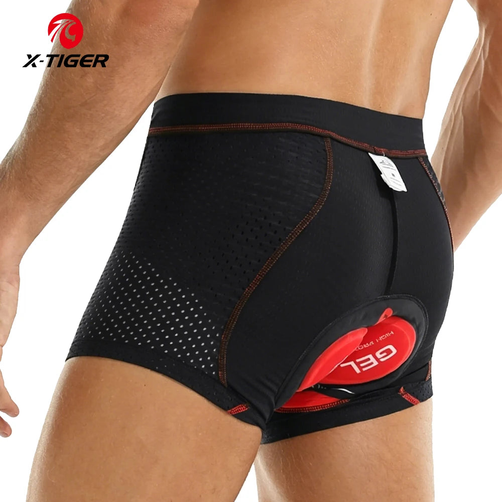 Cycling Underwear Shorts Men – X-Tiger 5D Gel Pad Bike Undershorts
