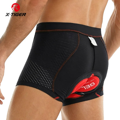 X-Tiger Men's 5D Gel Pad Cycling Underwear Shorts – MTB Road Bike