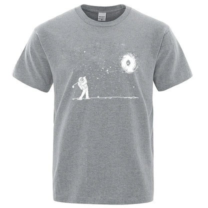 Astronaut Graphic T Shirt Funny Cotton Blend Tee