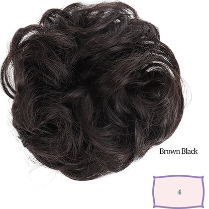 Synthetic Messy Hair Bun Chignon Scrunchies Fake Band Braid Elastic Hairpiece Tail Donut Updo Pieces