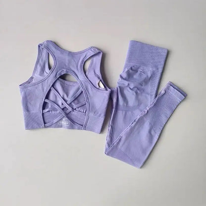 2-Piece Women's Yoga Set – Sports Bra & High Waist Leggings Fitness Suit