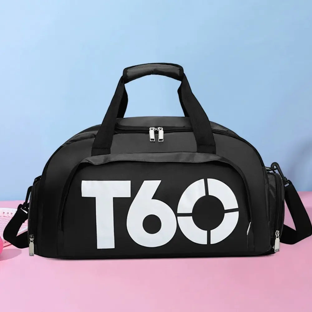 T60 Gym Duffel Bag with Shoe Compartment – Large Capacity Sports Bag for Men & Women