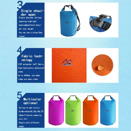 Waterproof Dry Bag – 5L 10L 20L 40L 70L for Kayaking, Camping & Hiking