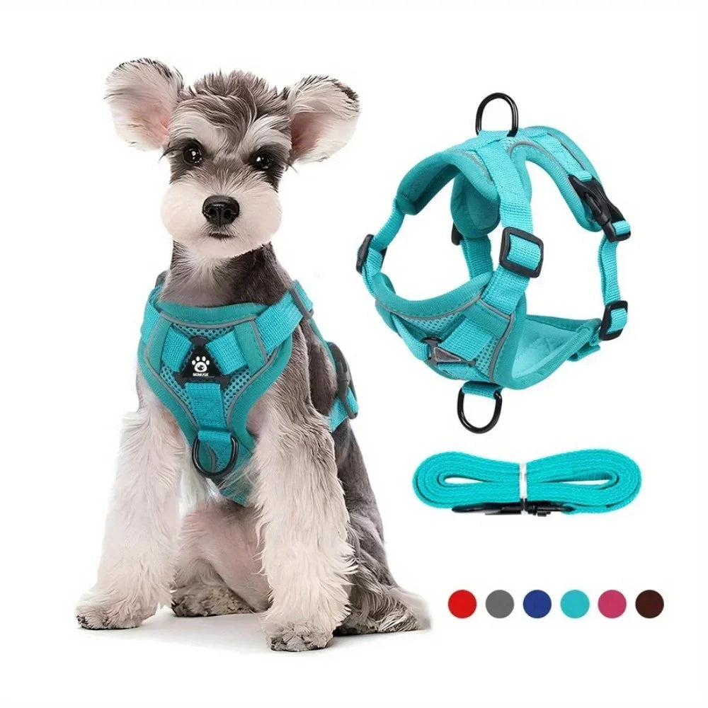 No-Pull Dog Harness & Leash Set – Adjustable Reflective Vest