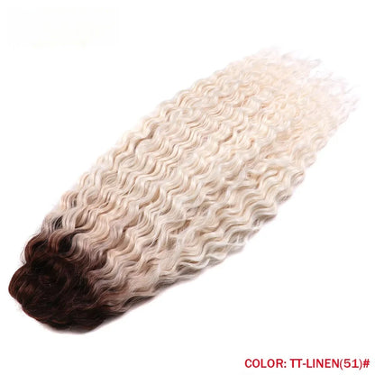 Idol 300g 22 Inch Ariel Curl Hair Water Wave Twist Crochet Synthetic Ombre Rainbow Color Braiding