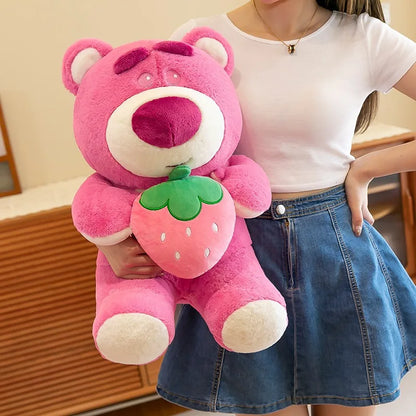 Strawberry Bear Plush Toy - Cute Cuddly Stuffed Animal
