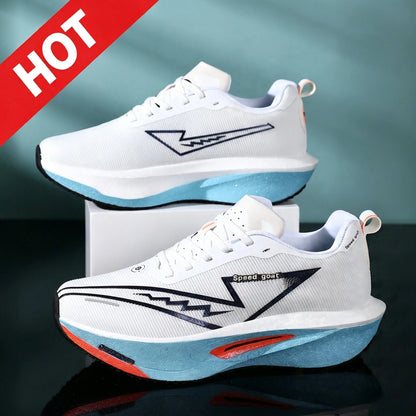 Carbon Plate Running Shoes – Non-Slip Shock-Absorbing Sports Sneakers