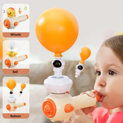 Kids Blowpipe Ball Launcher – Cute Animal Breathing Practice Toy