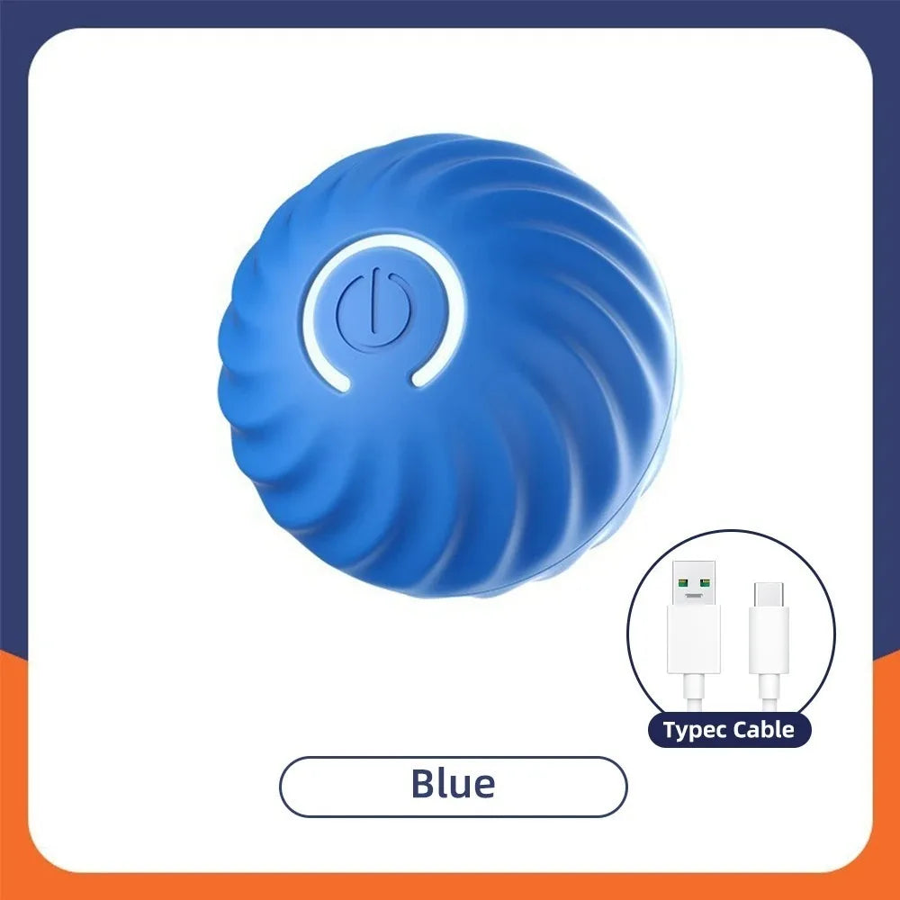 Interactive Smart Pet Toy Ball – Auto Rolling, RGB Lights, USB Rechargeable for Dogs & Cats
