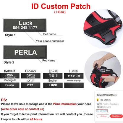 Personalized No-Pull Dog Harness – Reflective Breathable Vest for Small to Large Dogs