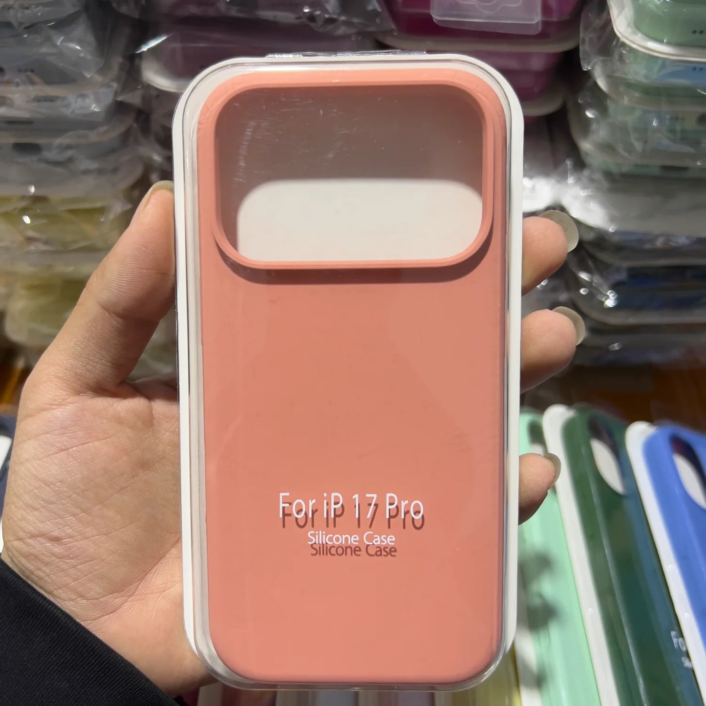 Official Liquid Silicone Skin Feel Case Iphone 17air 14 15 16 17 Pro Max Solid Candy Colour Color
