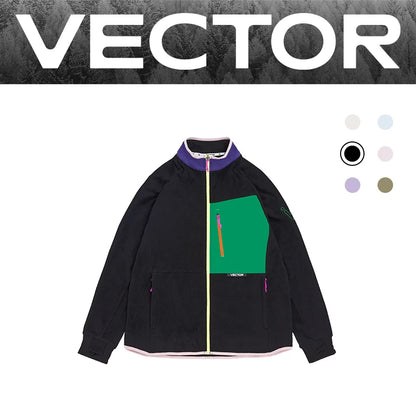 Vector Fleece Zip-Up Jacket – Contrast Color Block