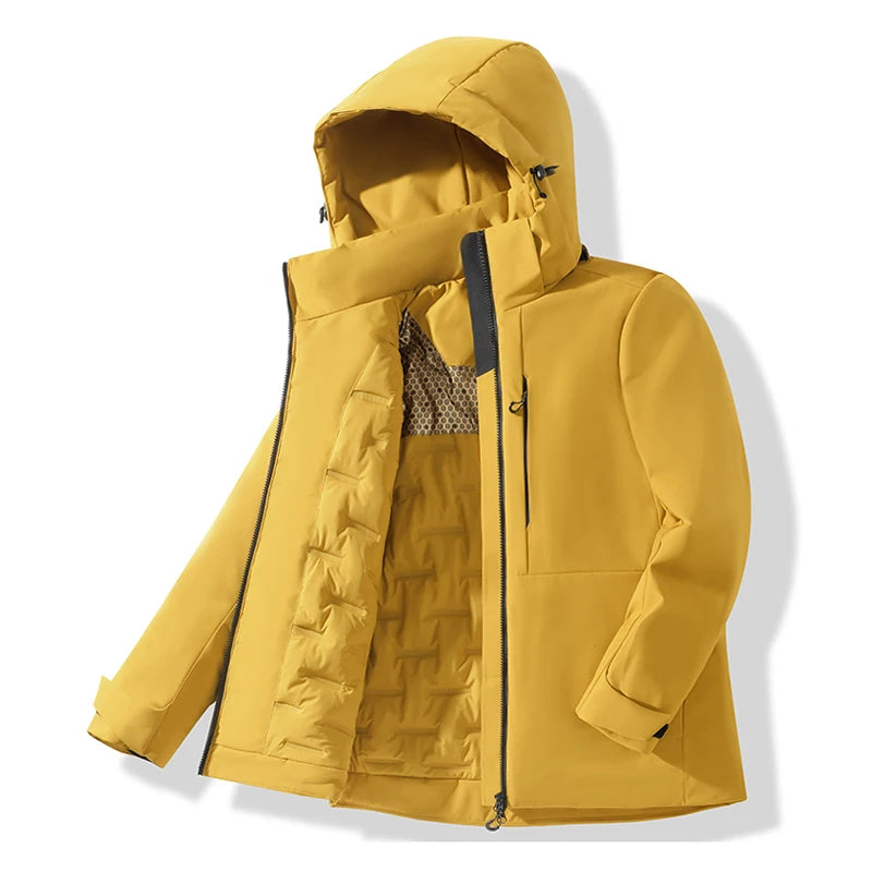 Unisex Waterproof Fleece Windbreaker Jacket for Hiking & Camping