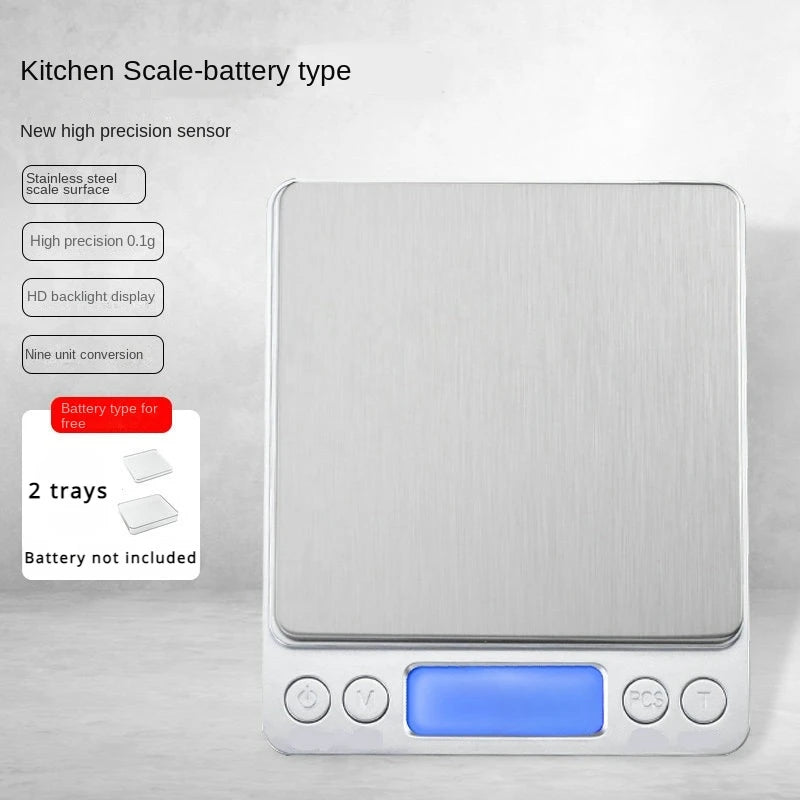 Digital Kitchen Scale – Precision 0.1g Stainless Steel