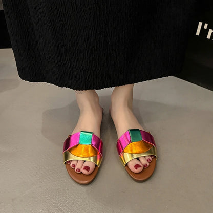 Summer Designer Women S Solid Color Slippers Zapatos De Mujer Shoes