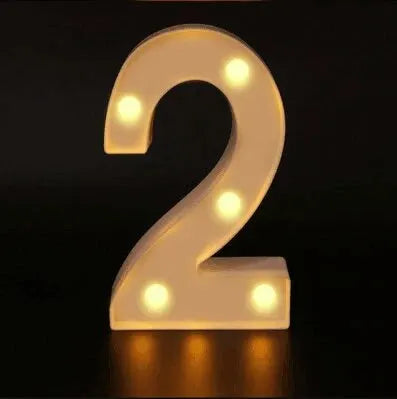 Number Letter Lamp Luminous Alphabet Led Lights Decororation Night Light Home Wedding Birthday