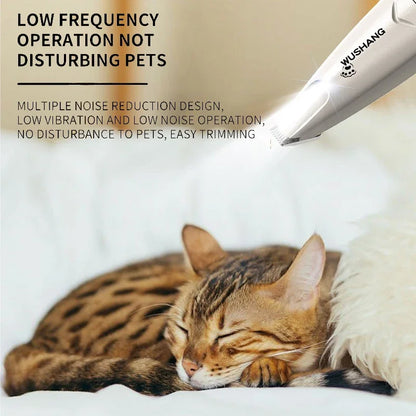 Pet Electric Hair Trimmer with LED Light & Digital Display