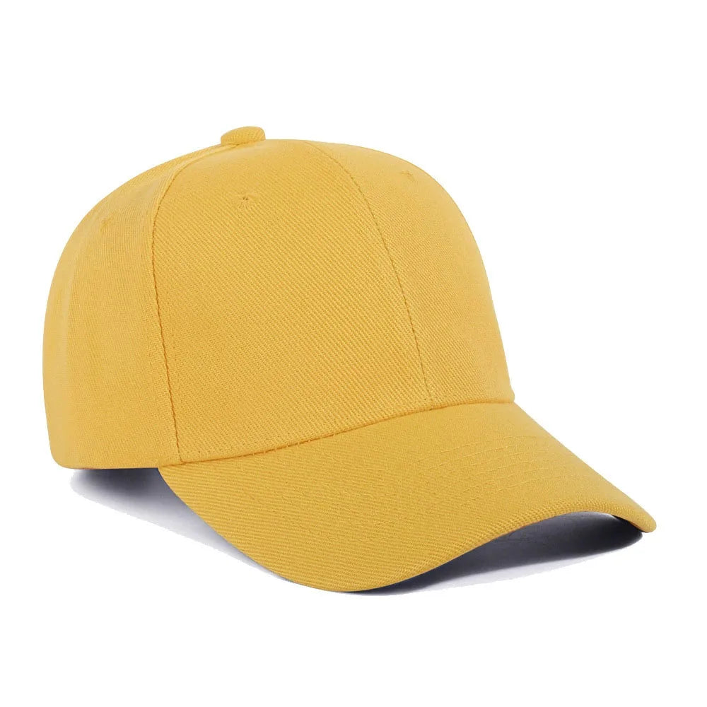 Plain Baseball Cap – Unisex Adjustable Snapback Hat